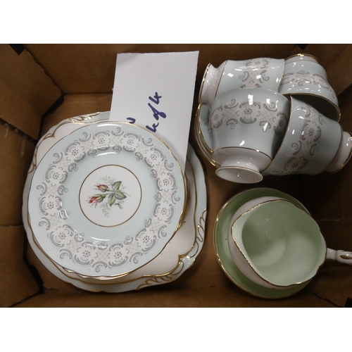 1 - Four cartons containing various Paragon china teawares to include 'Rockingham', 'Radstock' and 'Fasc...