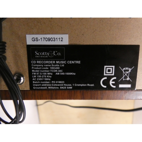 11 - Neostar music system with turntable, radio and CD recorder, model TCTR-30C....