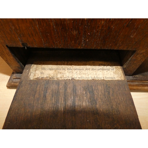 17 - Oak smoker's cabinet....