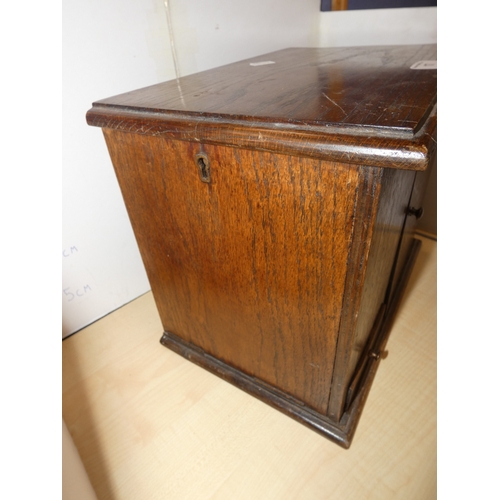 17 - Oak smoker's cabinet....