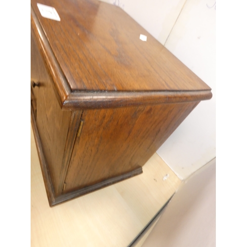 17 - Oak smoker's cabinet....