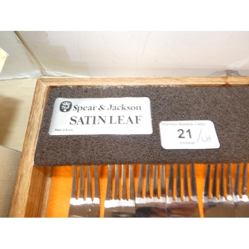 21 - Spear & Jackson part canteen of cutlery, children's tea set, other ceramics etc....