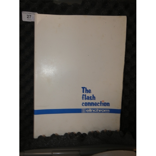 27 - Elinchrom 500 Professional studio flash system and accessories, in fitted carry case, Manfrotto trip...