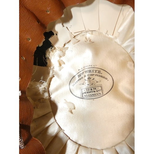 30 - Bowler hat (lining a/f), two biscuit boxes to include Carr's of Carlisle and Lang & Co Ltd....