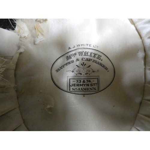 30 - Bowler hat (lining a/f), two biscuit boxes to include Carr's of Carlisle and Lang & Co Ltd....