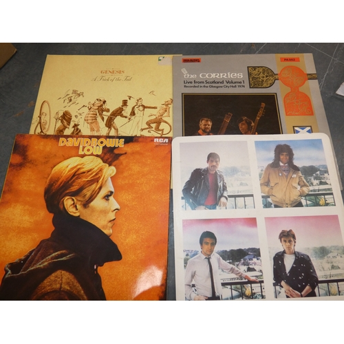 37 - Two cartons containing rock and pop vinyl records to include Led Zeppelin, Talking Heads, Dire Strai...