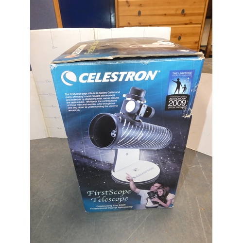 40 - Celestron FirstScope telescope, model 21024, in original box....