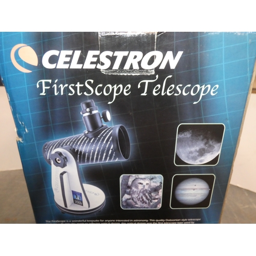 40 - Celestron FirstScope telescope, model 21024, in original box....