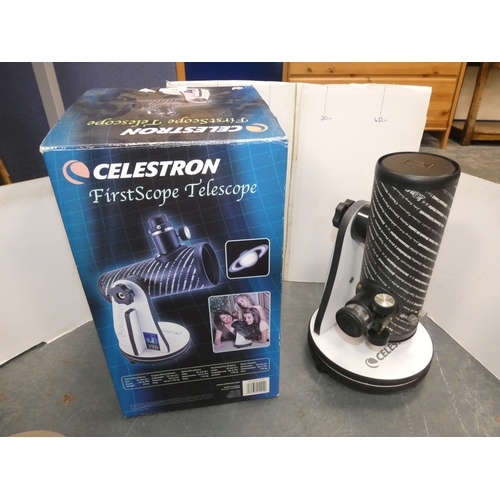 40 - Celestron FirstScope telescope, model 21024, in original box....