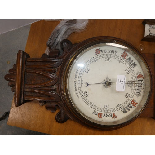 41 - Aneroid wall barometer (a/f)....