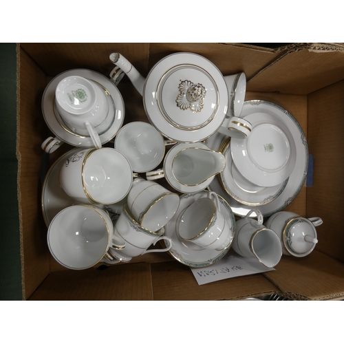5 - Two cartons containing Noritake china tea, coffee and dinnerwares to include 'Glenabbey' and 'Glenwo...