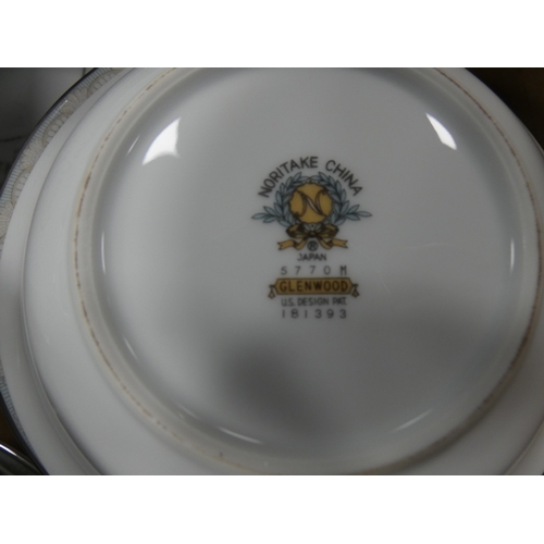 5 - Two cartons containing Noritake china tea, coffee and dinnerwares to include 'Glenabbey' and 'Glenwo...