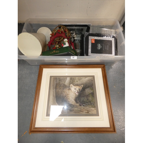 50 - Modern photograph frames, battery-operated Christmas model etc....
