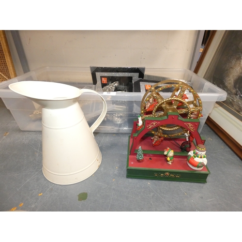 50 - Modern photograph frames, battery-operated Christmas model etc....