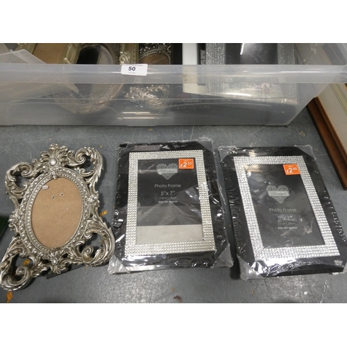 50 - Modern photograph frames, battery-operated Christmas model etc....