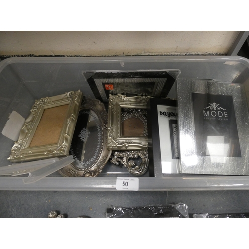 50 - Modern photograph frames, battery-operated Christmas model etc....