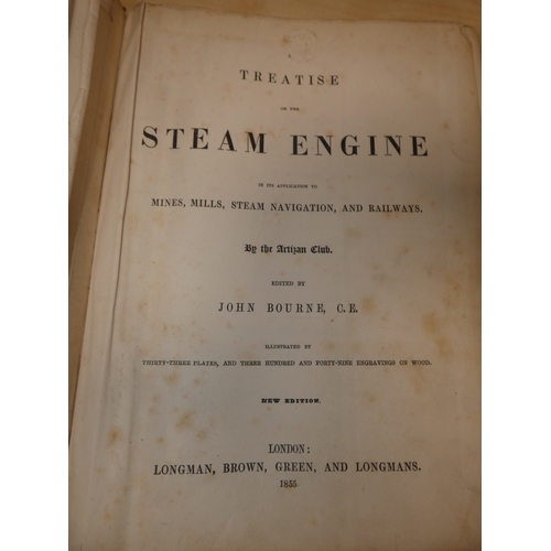 57 - Treatise of the Steam Engine, edited by John Bourne, and another book, William Hedley, The Inventor ...