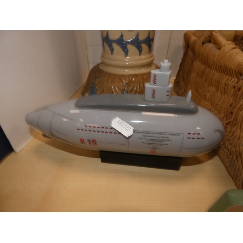 58 - Antique pottery jardini&egrave;re stand decorated with scrolls and fleur-de-lys motifs, quantity of ...