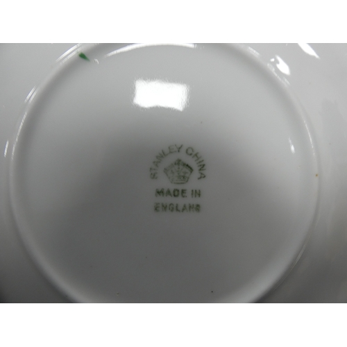 7 - Three cartons containing green and white china teawares to include Royal Staffordshire, Rosina, Art ...