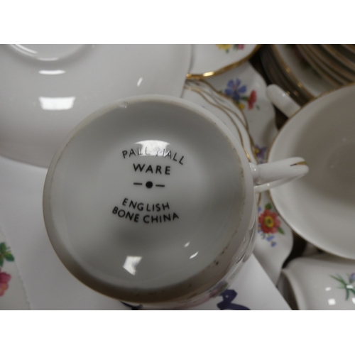 8 - Two cartons containing assorted floral decorated china tea and dinnerwares to include Pall Mall, Val...