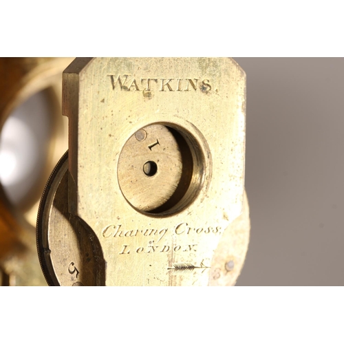 564 - &nbsp;Watkins Compound Monocular Microscope, English, Early 19th century, signed Watkins, Charing Cr... 