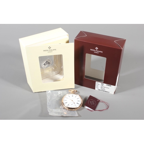 177 - 18ct yellow gold Patek Phillipe Genève chronometro gondolo, the white enamel dial with Roman Numeral... 