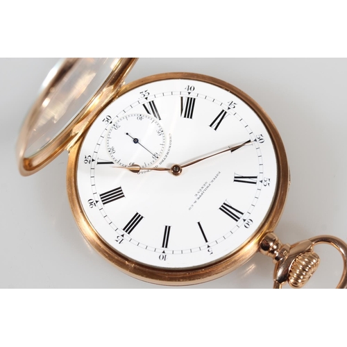 177 - 18ct yellow gold Patek Phillipe Genève chronometro gondolo, the white enamel dial with Roman Numeral... 