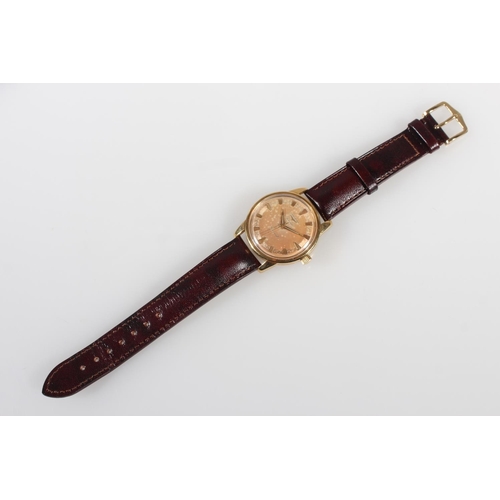 179 - Gold cased gents Longines Conquest automatic wristwatch, the champagne coloured dial with baton mark... 