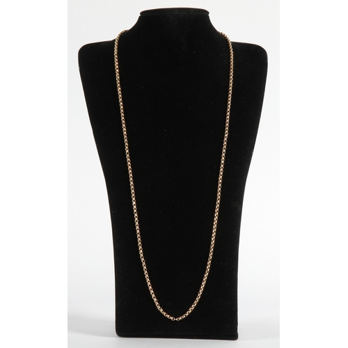 101 - Antique 9ct gold chain necklace with base metal clasp, gross weight 14.8g