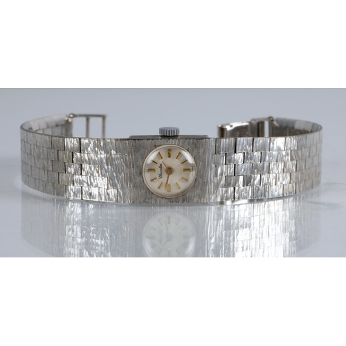 61 - 9ct white gold Chevalier ladies wristwatch, gross weight 34.5g