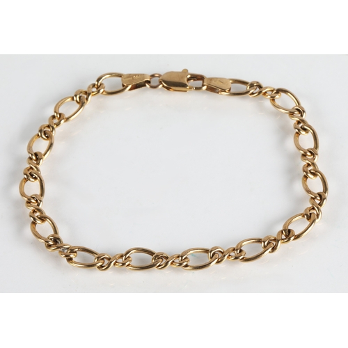 77 - 9ct gold chain bracelet, 3.5g