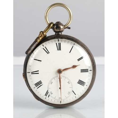 90 - Silver pocket watch, 132g gross