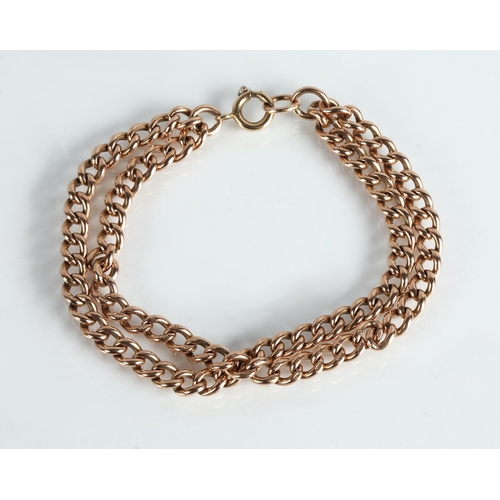 95 - 9ct rose gold chain bracelet, 22g