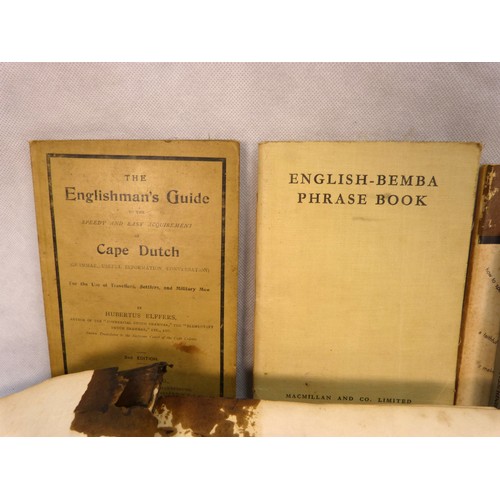 38 - Languages.  A carton of phrase books & related material incl. Arabic, Hindustani, Malay, Bemba, ... 