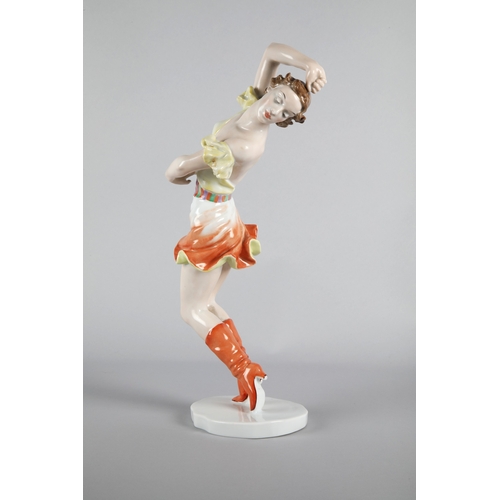 1 - Rosenthal Porcelain figure of a dancer by Ursula Deinert, 36cm h