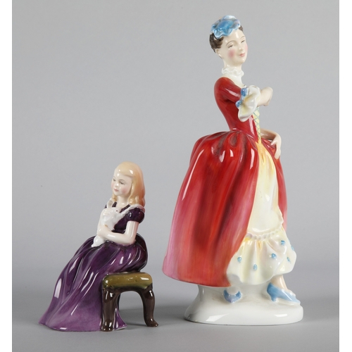 3 - Two Royal Doulton figures to include 'Masquerade' HN2250, and 'Affection' HN2236 (2)
