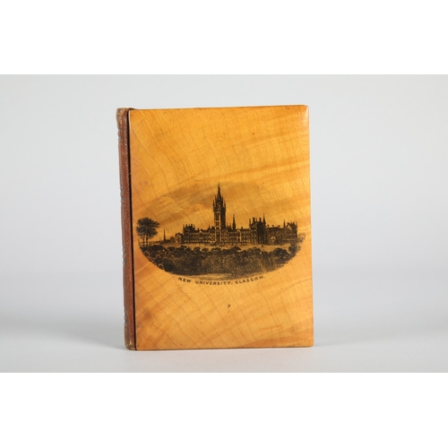 33 - Five Mauchline Ware binded books and albums (5).