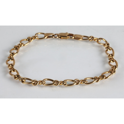 77 - 9ct gold chain bracelet, 3.5g