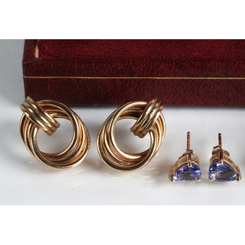 79 - 9ct gold earrings, gross weight approx. 15.5g