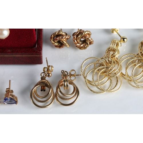 79 - 9ct gold earrings, gross weight approx. 15.5g
