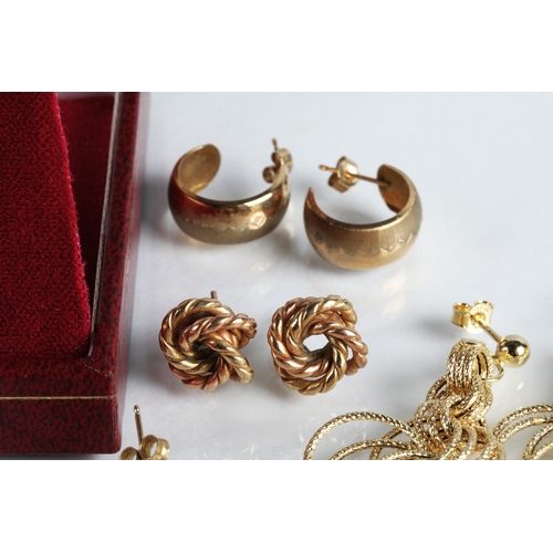 79 - 9ct gold earrings, gross weight approx. 15.5g