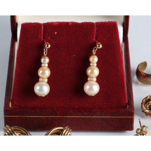 79 - 9ct gold earrings, gross weight approx. 15.5g