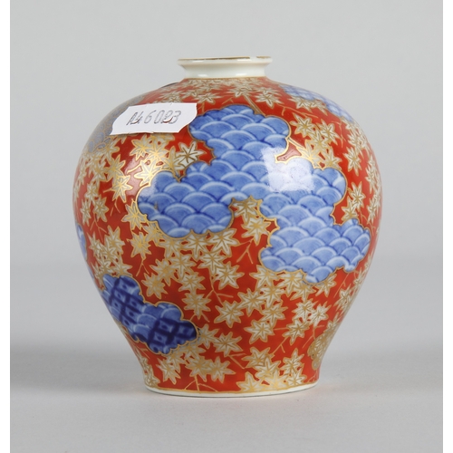 9 - Small Japanese Fukagawa Seiji vase, 9cm h