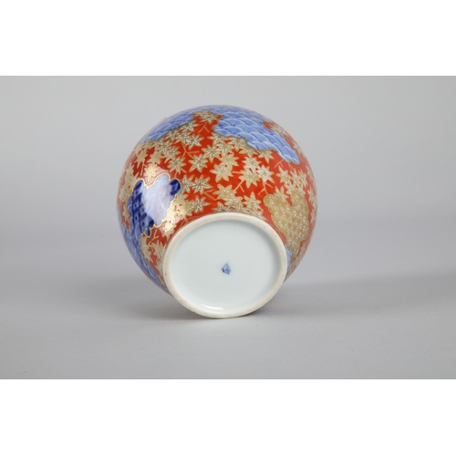 9 - Small Japanese Fukagawa Seiji vase, 9cm h