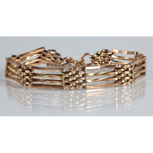 100 - 9ct gold chain bracelet, 7g