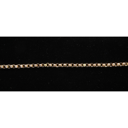 101 - Antique 9ct gold chain necklace with base metal clasp, gross weight 14.8g