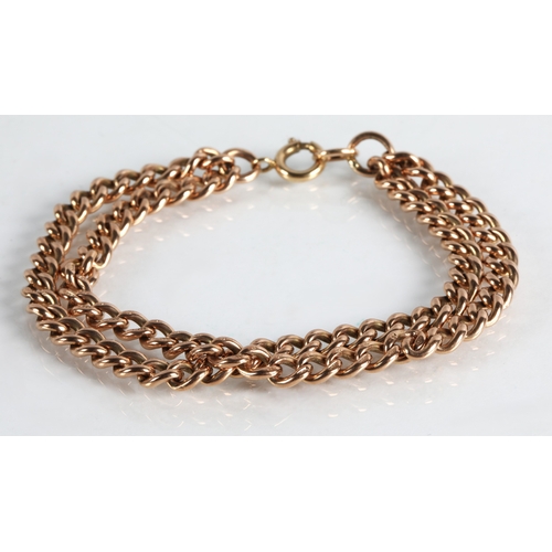 95 - 9ct rose gold chain bracelet, 22g