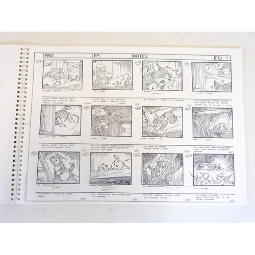 245 - Worzel Gummidge.&nbsp; Storyboard, Unedited Draft for Worzel & the By-Pass. Oblong folio in card... 