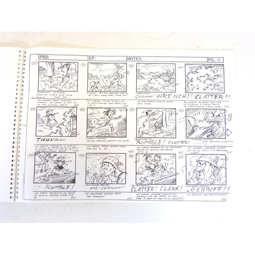 245 - Worzel Gummidge.&nbsp; Storyboard, Unedited Draft for Worzel & the By-Pass. Oblong folio in card... 