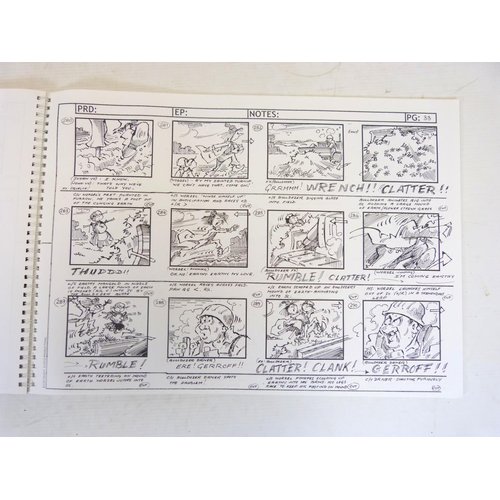 245 - Worzel Gummidge.&nbsp; Storyboard, Unedited Draft for Worzel & the By-Pass. Oblong folio in card... 
